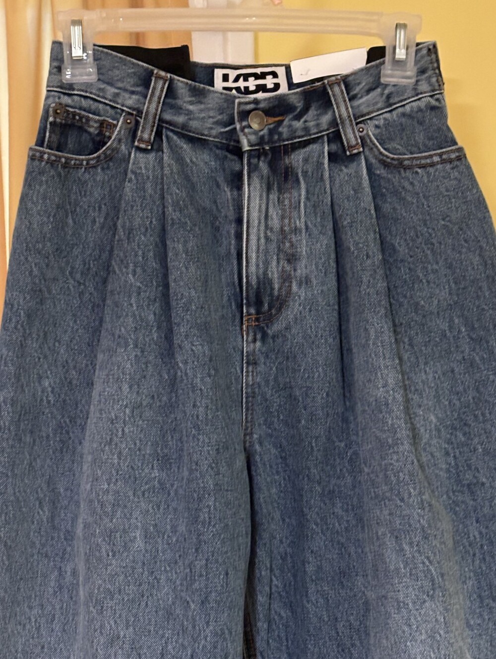 Women's KBB Blue Denim Barrel Leg Jeans